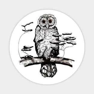 owl drawing Magnet